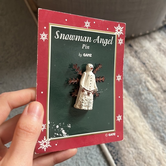 NWT Snowman Angel Winter Pin By GANZ - Picture 2 of 4